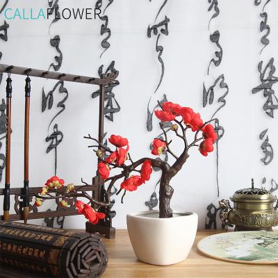 China Eco-friendly Silk Plum Blossom Floral Fake Flower Wedding Party Decor for sale