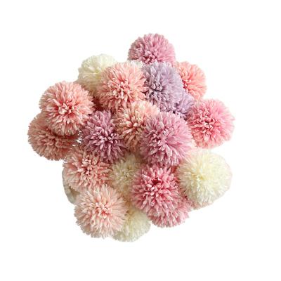 China Natural Single Stem Ball Dandelion Ornament Touch Chrysanthemum Ball Hydrangea Flowers for sale