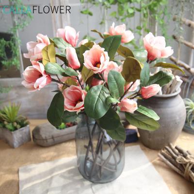 China Eco - Friendly Artificial Flowers Magnolia Silk Flower Branches Wedding Decoration for sale