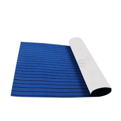 China NEKEKE modern 6mm black+blue stripe EVA Foam Sheet Boat Yacht deck protection cheap outdoor decking for sale