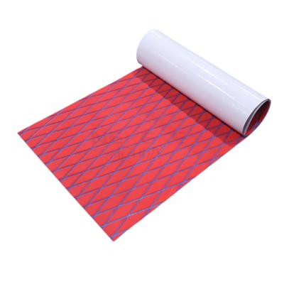 China Modern NEKEKE 6mm Red+Blues+Diamond on Boat Exterior Yacht Marine EVA Deck Foam Sheet Composite Decking for sale