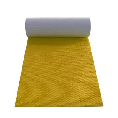 China Modern NEKEKE 90*175cm Yellow + Hexagon Over Marine Rubber Pattern EVA Deck Foam Sheet Composite Boat Yacht Exterior Decking for sale