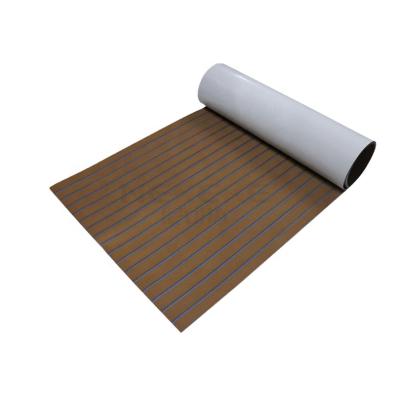 China NEKEKE modern light brown + blue lines 120*240*0.6cm Marine EVA Deck Foam Sheet Composite boat yacht exterior decking for sale