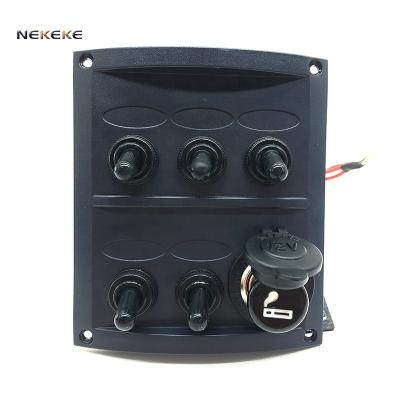 China Nekeke Waterproof 12V 24V 5 LED Strip Light Inverter Panel With Cigarette Ligter Plug SP0501AC/SP0501ACW for sale