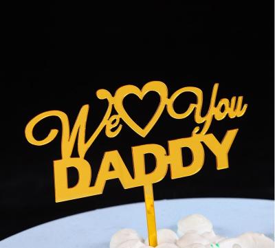 China New Farther Day 2022 Best Of Day 2022 Best Of Dad Acrylic Cupcake Topper Acrylic For Cake Decorating Party Suppliers for sale