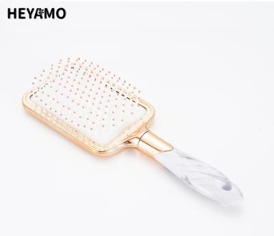 China HEYAMO Mamol Cepillo De Pelo Personalizado Bling Detangling Waterproof Hair Brush For Men Plated Comb Glitter Hair Comb Hair for sale