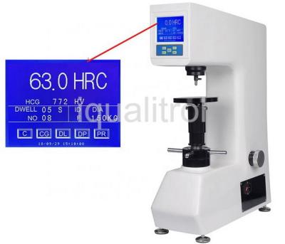 China Large LCD Rockwell Hardness Testing Machine 175mm Height Automatic Loading for sale