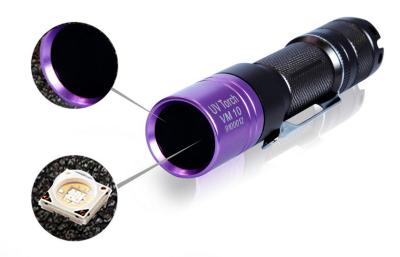 China tragbare ultraviolette UVlampe 3W für die Fluoreszenz-Durchdringungsmittel-Prüfung/Lecksuche zu verkaufen