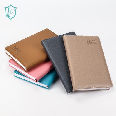 China New Design Hardcover 2022 Stain Cover Notebook A5 Leather Colorful Hardcover Journal Daily Planner in Stock Wholesale for sale