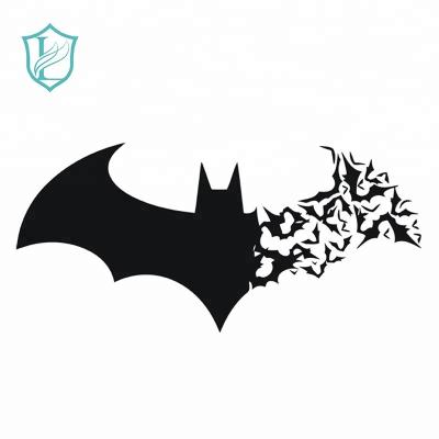 China Decorative Vinyl Stickers For Halloween Factory Die Cut Waterproof Black Bat Shape Vinyl Stickers For Halloween for sale