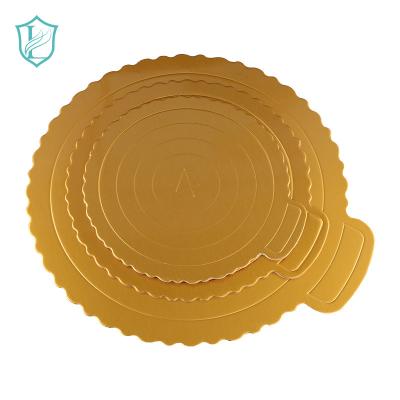 China Wholesale Materials Card Materials Card White Gold Cake Base Round Birthday Round Tray Recycled Thick Pastry 4/6/8/10/12