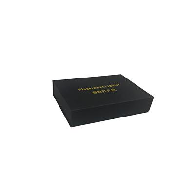 China Recycled Materials Cheap Price Small Luxury Black Packaging Gift Box With Sponge for sale