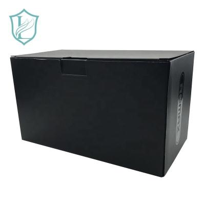 China Reused materials show black card box with Matte Lamination for sale