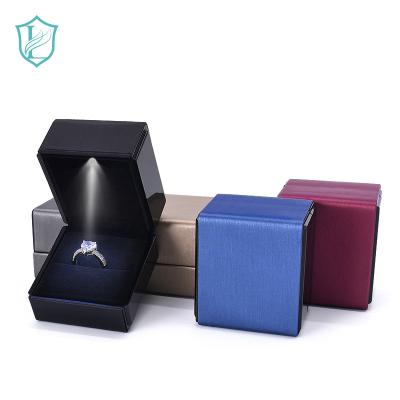 China Handmade Creative LED Light Jewelry Box Proposal Ring Box Necklace Bracelet Bangle Box Wholesale Can Be Customized for sale