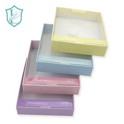 China Recyclable Custom Cardboard Color Paper With Clear Window Nail Packaging Box for sale