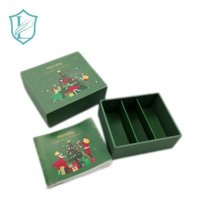 China Small Matte Green Christmas Recyclable Luxury Rigid Custom Nail Packaging Box for sale