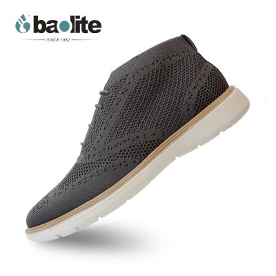 China Roman Boot Design Baolite Popular Knit Boots Mens Ankle Top Shoes With Hollow for sale