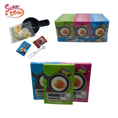 China Glucose Glucose Omelette Toy Pan And Egg Jelly Pudding With Popping Candy Tomato Sauce for sale