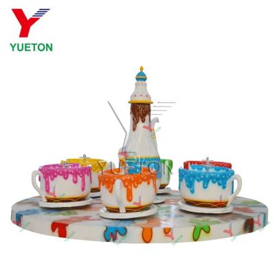 China FRP+steel Kids Rotary Fiberglass Mini Tea Coffee Cup Rides New Amusement Fairground for sale