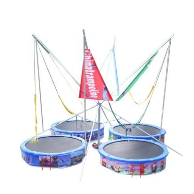 China Without Protective Net Yueton 4 In 1 Bungee Carousel Backyard Jumping Trampolines For Sale for sale