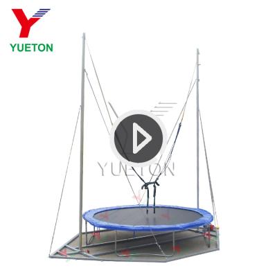 China Ropeless Motor Safe Inflatable Bungee Jump Net Outdoor Exciting Protector Kids Around Trampoline Exercise Equipment for sale