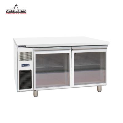 China Single-temperature Stainless Steel Commercial Glass Door Upright Kitchen Refrigerator / Freezer LRVG-150 for sale