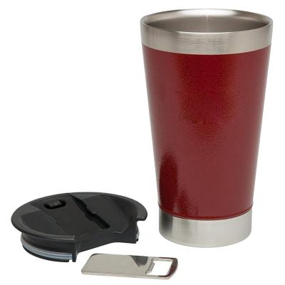 China Sustainable Coffee Travel 500ml Tumbler Mugs Powder Coated Car Vacuum Double Wall Insulated Tumbler Travel Mugs for sale