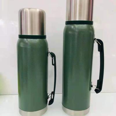 China Factory 1000ml/1200ml Double Wall Stainless Steel Water Bottle PORTABLE Outdoor Vacuum Insulated Vacuum Flask With Handle In Stock for sale