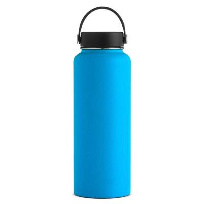 China Eu Viable Dropshipping Logo Water Bottles Custom Double Wall Insulated Stainless Steel Insulated Water Bottle With Straw Dna Lid for sale