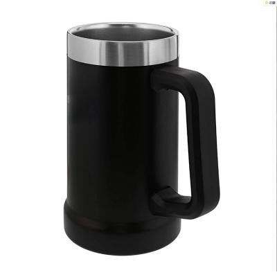 China 2021 Last Viable Stanley Mold Vacuum Beer Stoneware 24OZ 709ml Double Wall Stainless Steel Vacuum Stanley Beer Mug With Handle for sale