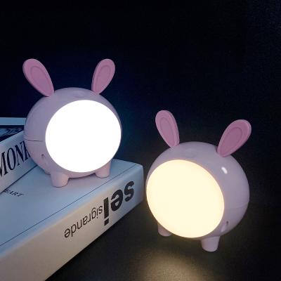 China Music Changing Light/Christmas Holiday Birthday Bedroom Rabbit Ear Shape Around LED Night Light Cute Decorative Light Gift for sale