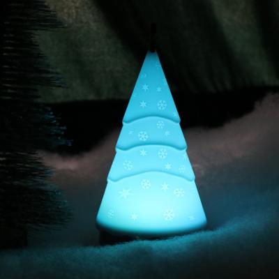 China Change Light/Music Kids Bedroom 7 Colors Led Christmas Tree Light For Festival Music Night Light for sale