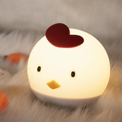 China Eco-Friendly Rechargeable Cute Silicone Night Light Animal LED Night Light Lamp for sale