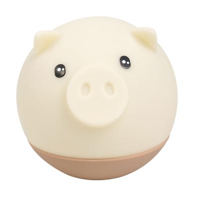 China Eco-friendly Gift Cute Creative Cartoon USB Silicone Pig Pat Color USB Changing Mini Kids LED Night Light for sale