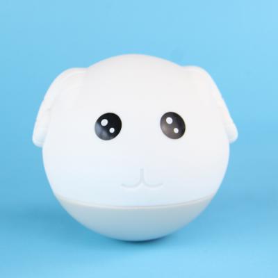 China Eco-friendly Cute Baby Squeezable Balance Ball Shape Led Plug Sheep Silicone Night Light for sale