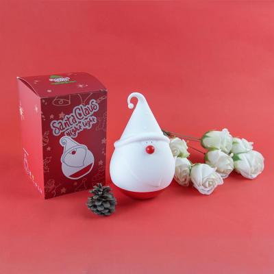 China Eco-Friendly Rechargeable Child Gift Christmas Silicone Safe Night Light Lamp for sale