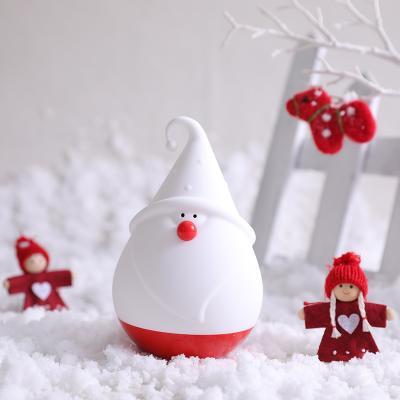 China Eco-friendly Colorful Light Snowman Baby Night Light Bed Lamp Christmas Toys Kids Gift for sale