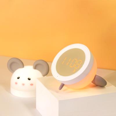 China 2020 New Arrival Radio Creative Gifts Kids Sleep Trainer Mouse Digital Cute Alarm Clock Night Lamp for sale