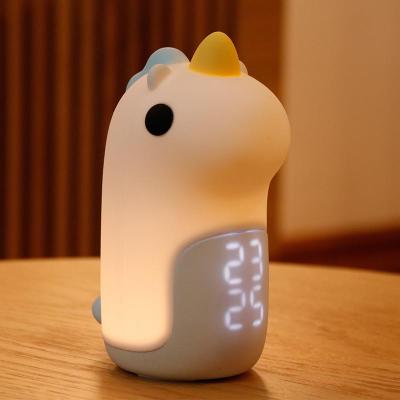 China Soft Silicone Baby Unicorn USB Rechargeable Animal Nursery Lamp Cartoon Night Light For Kids for sale