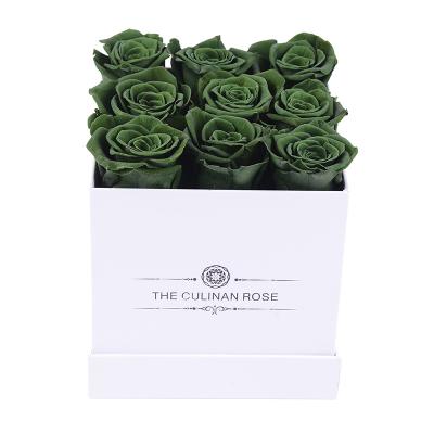 China 100% real Culinan low MOQ natural rose dining bouquet luxury flower flower living room decoration gift eternal rose box for sale