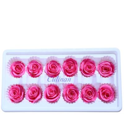 China Vlentines Day Culinan Occasions All Crafts 3-4Cm Luxury Decorative Eternal Flower Immortal Preserved Flower Rose For Flowers Wedding for sale