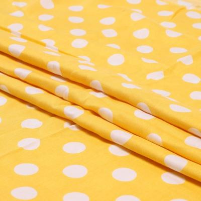 China Pattern Woven Small Circle Rayon Challis Simple Round Printing Polka Dot Fabric for sale