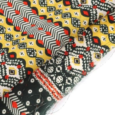 China Tropical Style Poly Georgette Fabric With Full Print Soft Woven Memory Africa Egypt 150GSM for sale