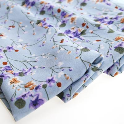 China Custom Fashion Stretch Japanese Hawaiian Indian 100% Polyester Printing Floral Scatter Print Fabric For Garment for sale