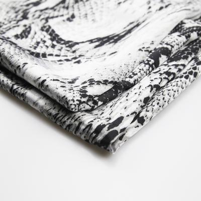 China China Supplier Plain Plain Snake Stock Print 100 Polyester Fabric For Lined Dress for sale