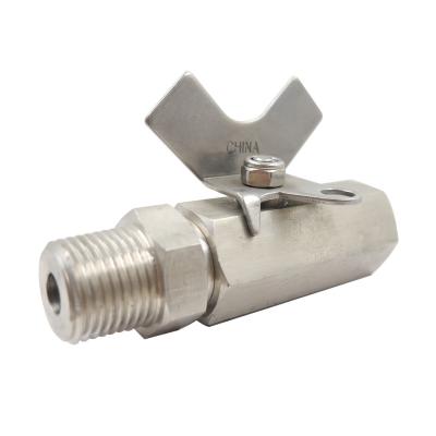 China General Seals 1000PSI Mini Stainless Steel Ball Valve Stem Valve From Factory Wholesale Price for sale