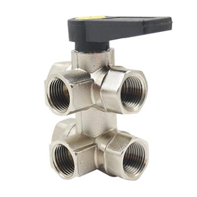 China General Hot Selling Factory Direct Customize Valve To Pressure Port Brass 6 Double Ball Valve for sale