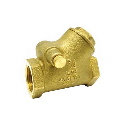 China General Y-pattern Brass Check Valve Heavy Duty Cast Brass , Female x Female NPT Threaded End Caps One Way Air Flow Valve for sale