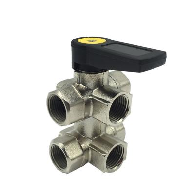 China General 6 port brass double ball valve for sale