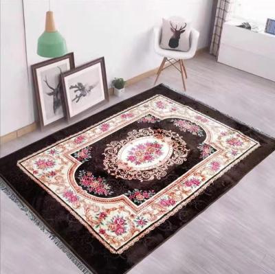 China Washable custom modern 3D furry plastic tiles wool fluffy anti-slip design printed carpet with logo manufacturers cheap price for sale